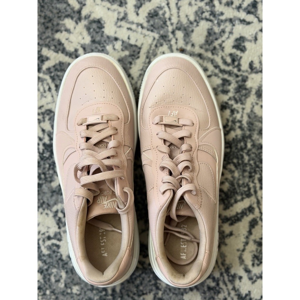 Nike Air Force 1 PLT.AF.ORM Platform Pink Oxford Leather DJ9946-602 Women - Picture 6 of 10